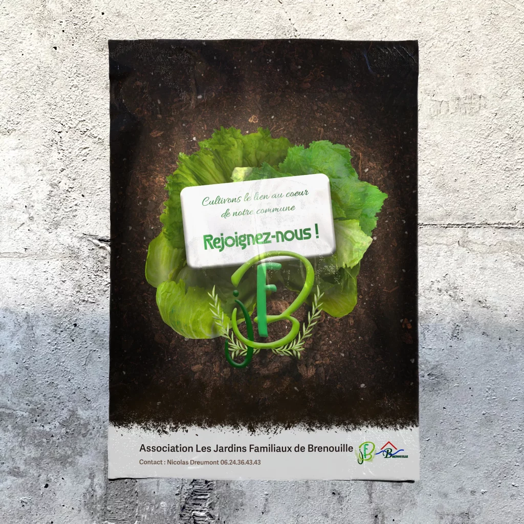 affiche pour les jardins familiaux de Brenouille
